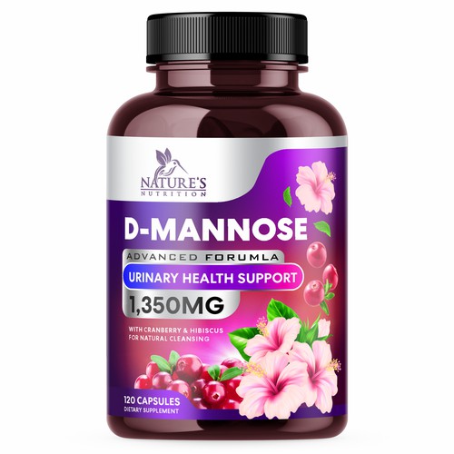 Colorful D-Mannose Design Needed for Nature's Nutrition Design réalisé par GenScythe