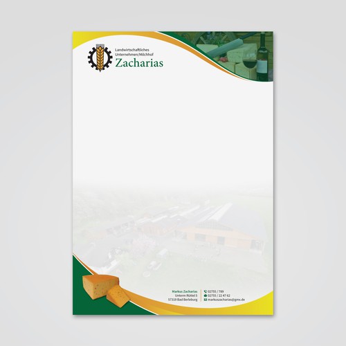 We need  letterhead design for our agricultural farm with production and sale of regional products Design von Tcmenk