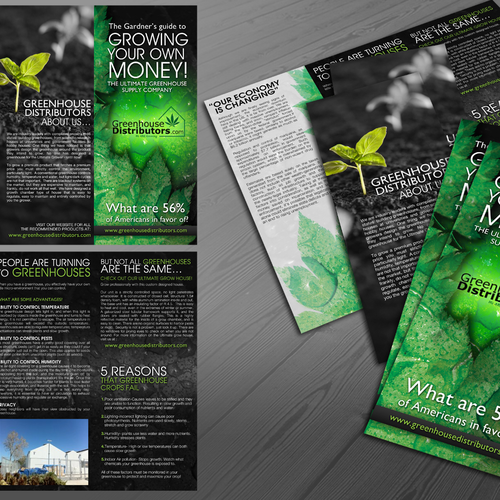 brochure design for Greenhouse Distributors.com Design by PA Design Studio