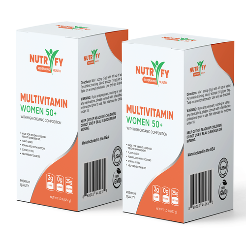 Design a premium packaging for Multivitamin for women 50+ brand for Nigerian Consumers-ontwerp door SONUPARMAR