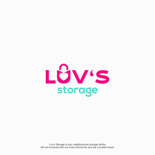 Luv’s Storage - modern logo with bright color Design by 3PM