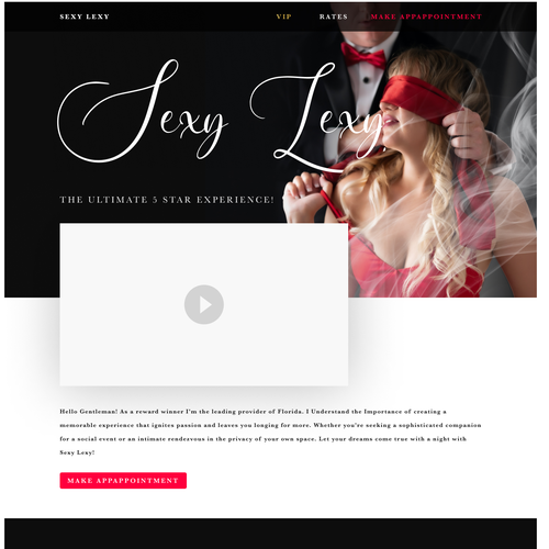 One page elegant model site Design by Jaye Haych