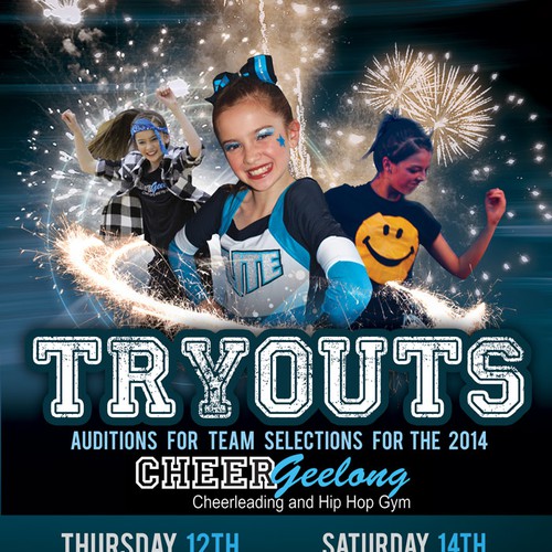 step team tryouts flyer