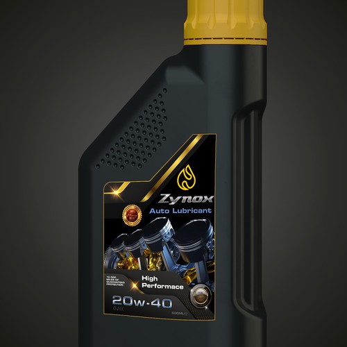 auto lubricant label design | strong , modern and powerful Design by Windmill Designer™