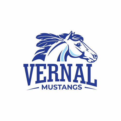 Middle school mustang logo cool enough for your kid to wear Design by diviart