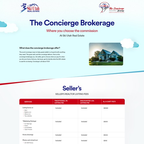 The concierge brokerage website Design réalisé par Timefortheweb