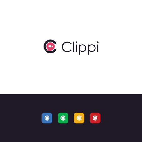 "A logo for video sharing sns app for smartphone devices.  / 動画共有SNS App「Clippy」のロゴ" ganador Logotipos por Groogi