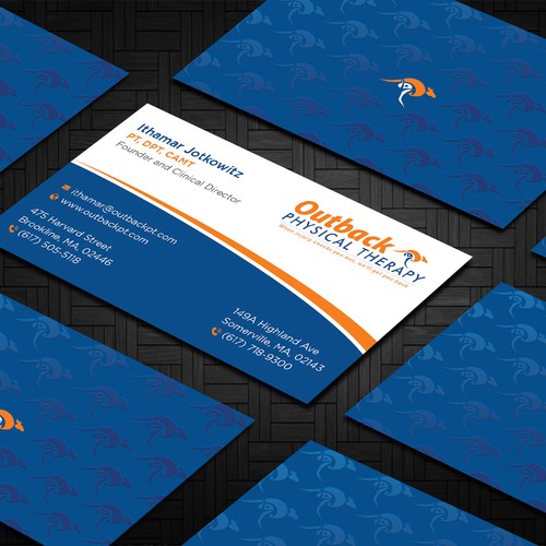 Business card for 2 clinic physical therapy office Design by Taaiebah