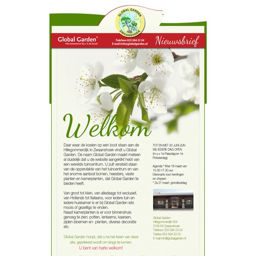 Global Garden newsletter redesign Design by graphixeu