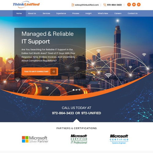 An IT services provider needs a high-tech website to help their business grow Design by ABRIR