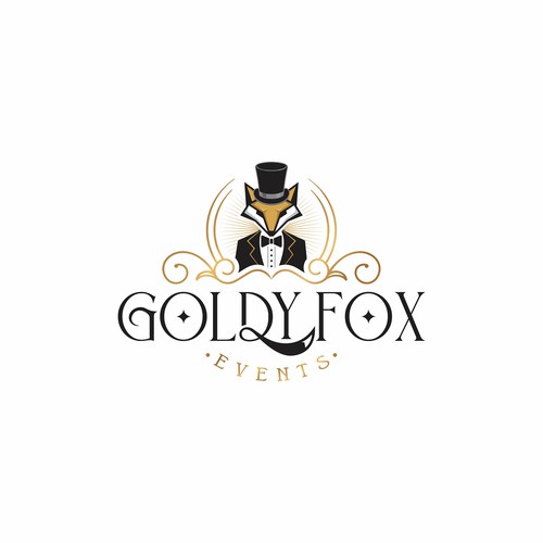 Design a Chic and Stylish Fox Logo for Our Elegant Wedding and Event Rental Business: Goldy Fox Events Design by NewArt777