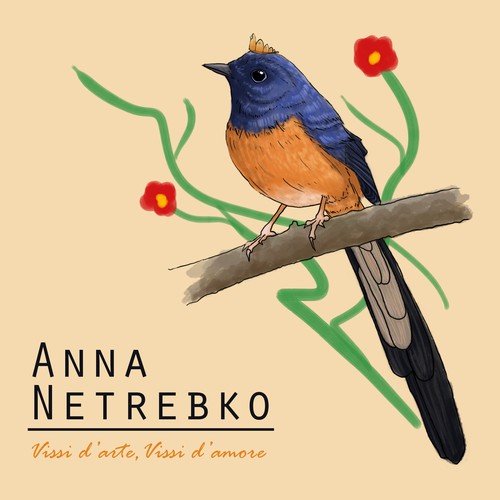 Illustrate a key visual to promote Anna Netrebko’s new album Réalisé par dekdewa