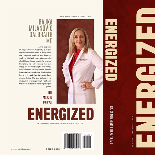 Design a New York Times Bestseller E-book and book cover for my book: Energized Design by Max63