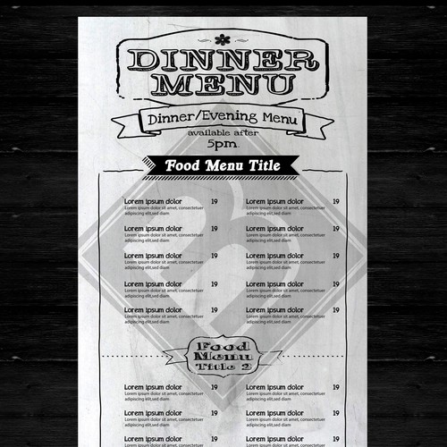 コンペ「Create a Gastro Pub Menu」のデザイン by Jhess331 Designさん 