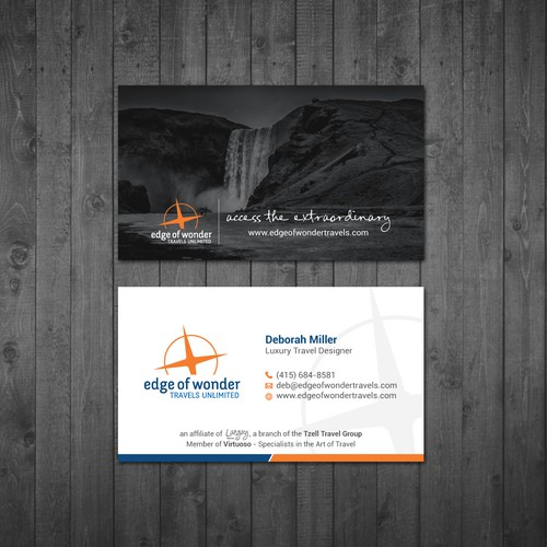 Create a card that exudes the awesomeness of luxury adventure travel Design by Tcmenk