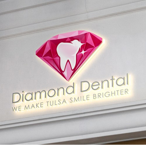 "Help Diamond dental bring beautiful smiles to everyone. We all deserve to have great oral care." winning Logo design