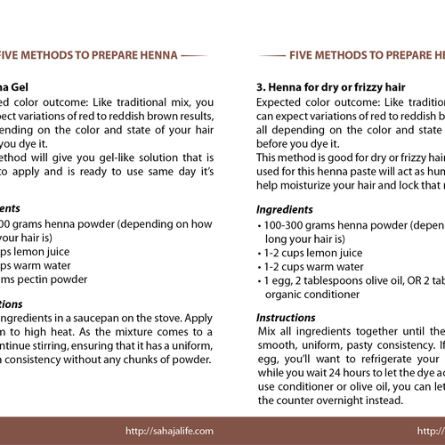 Create a simple, clean, natural looking box design for an organic hair dye powder Design by syakuro