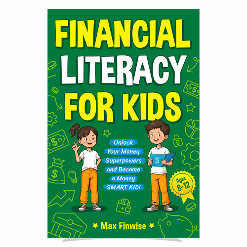 Financial Literacy Book for Kids, Ages 8 to 12 Design by heymg