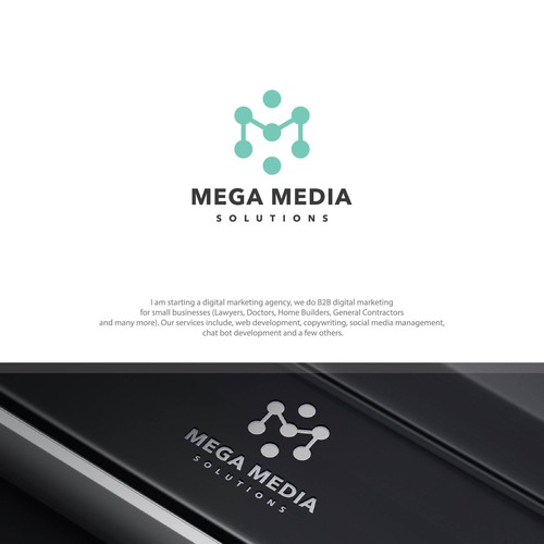 Design A Modern Logo For My Digital Marketing Agency: Mega Media Solutions Design by Art Tsukuyomi