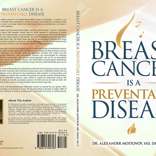 Create a catchy book cover for Breast Cancer Is A Preventable Disease Design by Cover Belle