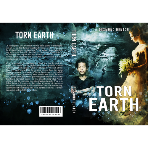 Dramatic book poster for an epic historical inspired earthquake tale (1969 TULBAGH SOUTH AFRICA) Design by H-Izz Design