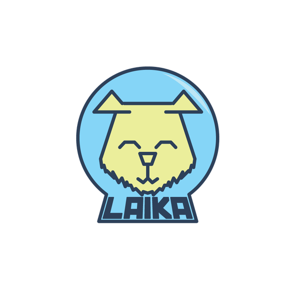 Geometric space dog logo