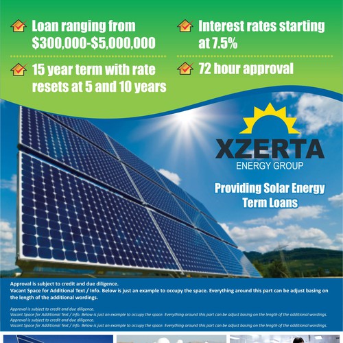 Flyer design for a Solar Energy firm Diseño de FingerTip