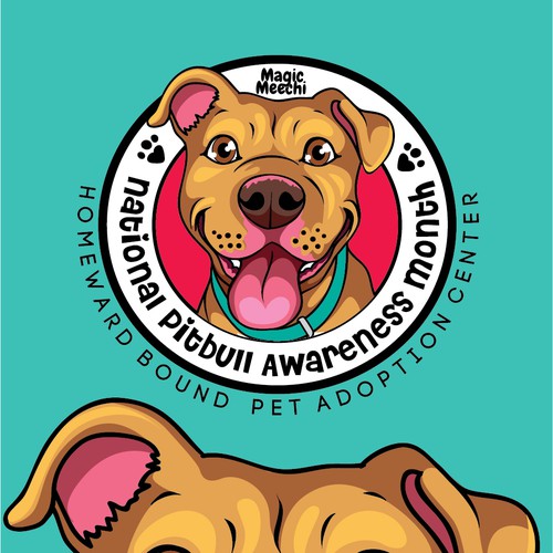 Magic Meechi - National Pitbull Awareness Month Design by 3AM3I