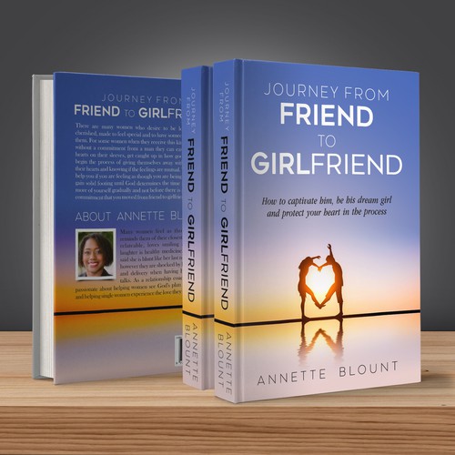 Design a book cover that is fun and playful to help single women experience love beyond friendship Design by U.T