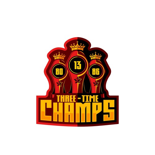 Basketball Logo for Team 'Three-Time Champs' - Your Winning Logo Featured on Major Sports Network Design by Leka Waves