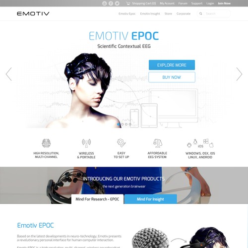 Redesign website for International Award Winning EEG system Design by Zallhady