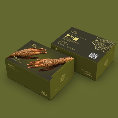 Packaging design for henna art kit Design by Imee008