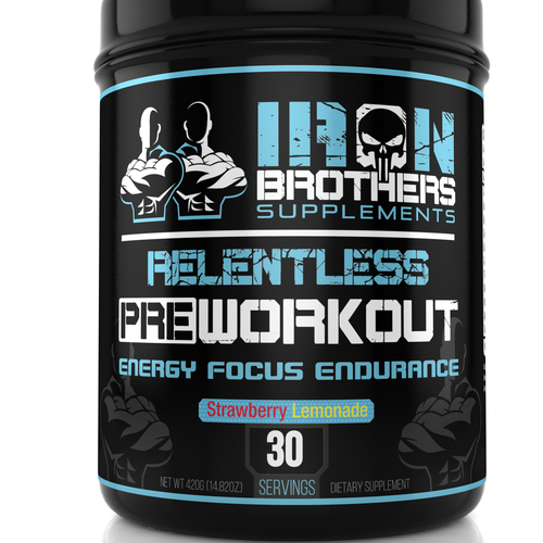 Iron Brothers Supplements PREWORKOUT Label Product label contest