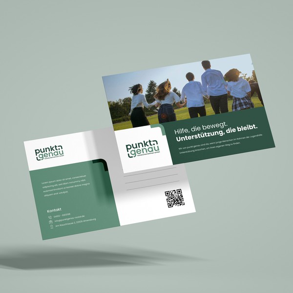 Design von Postkarten für ein Sozialunternehmen