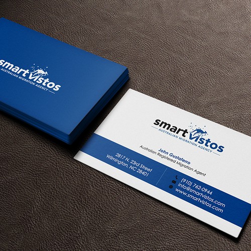 We need a great and creative business card for an Australian Migration Agency. Design by ivan!