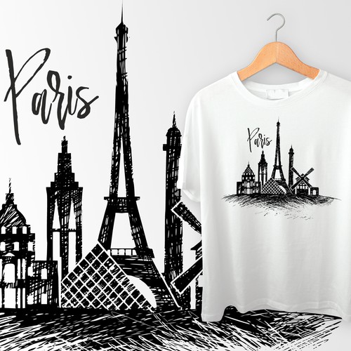 Design a tshirt with Paris' skyline | T-shirt contest