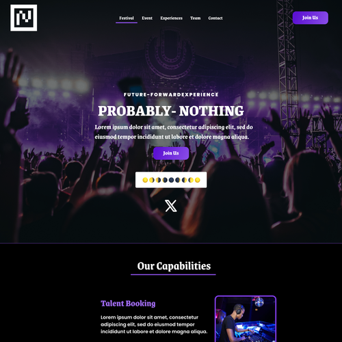 Create a crazy bizarre landing page design for an experiential events company Design by @NusratIslam