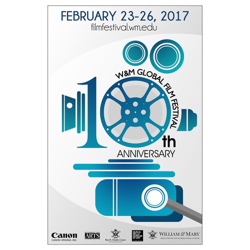 Film Festival Anniversary Poster - Open to All Styles Design by kostis Pavlou