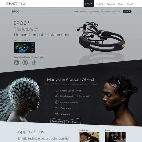 Redesign website for International Award Winning EEG system Design by Crenovates
