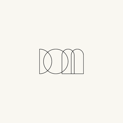 3 Letter Minimalistic interconnected Logo with Clean Lines Design by Aistis