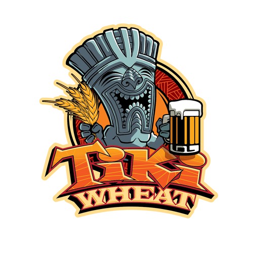Create an original beer can logo for TIKI Wheat Product label contest