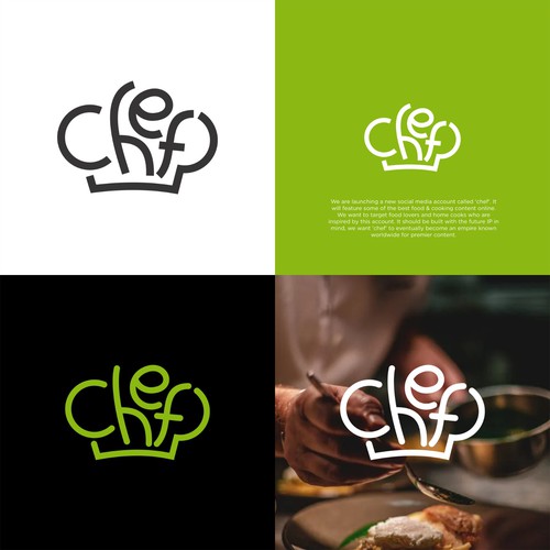 "CHEF": Food & Cooking Social Media Logo Design by O N I X