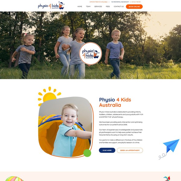 Wix | Revamping Physio 4 Kids Australia Website with new brand guidelines