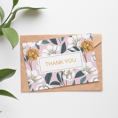 Thank you card design Réalisé par Hanifa design