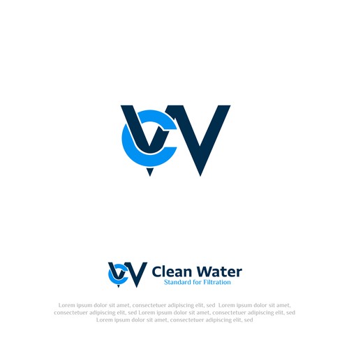Simple Clean Logo for Water Filtration Company Design by Sidd-81