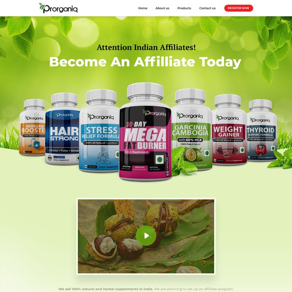 affiliate program page