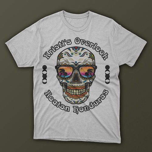 Design Sugar Skull t shirt-Kristi's Overlook di midpointtt_