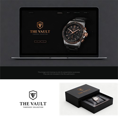 The Vault | Timepiece Collection Logo Contest Design by BOJ Creative