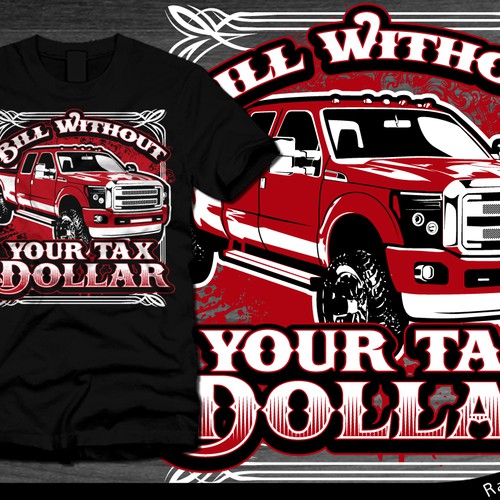 Truck design for black t-shirt | T-shirt contest