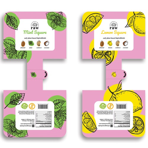 Vegan dessert product label Design by Bogdan Chetrari